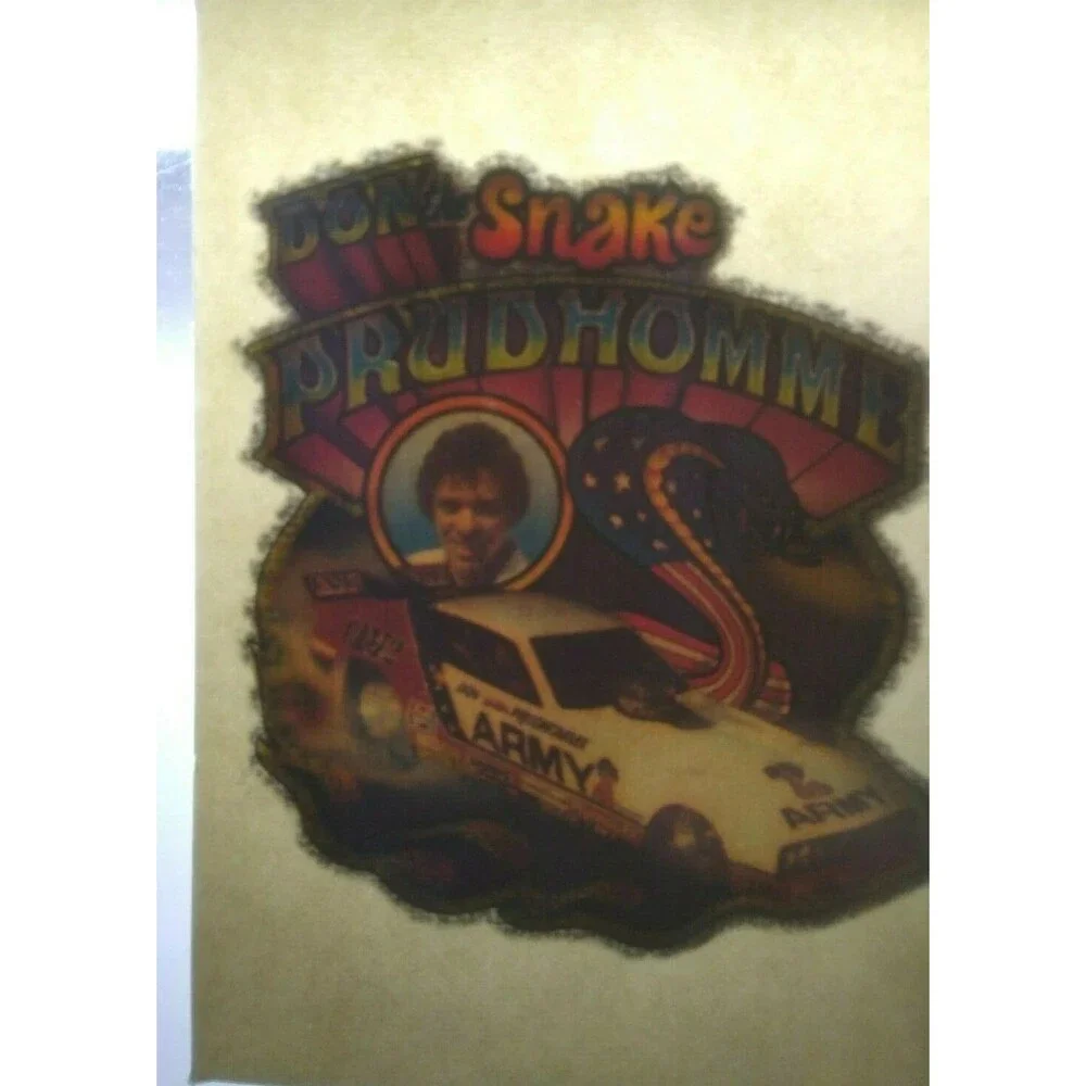 Don Snake Prudhomme Race Car Screamin Glitter Iron-On Decal Donruss 1970s
